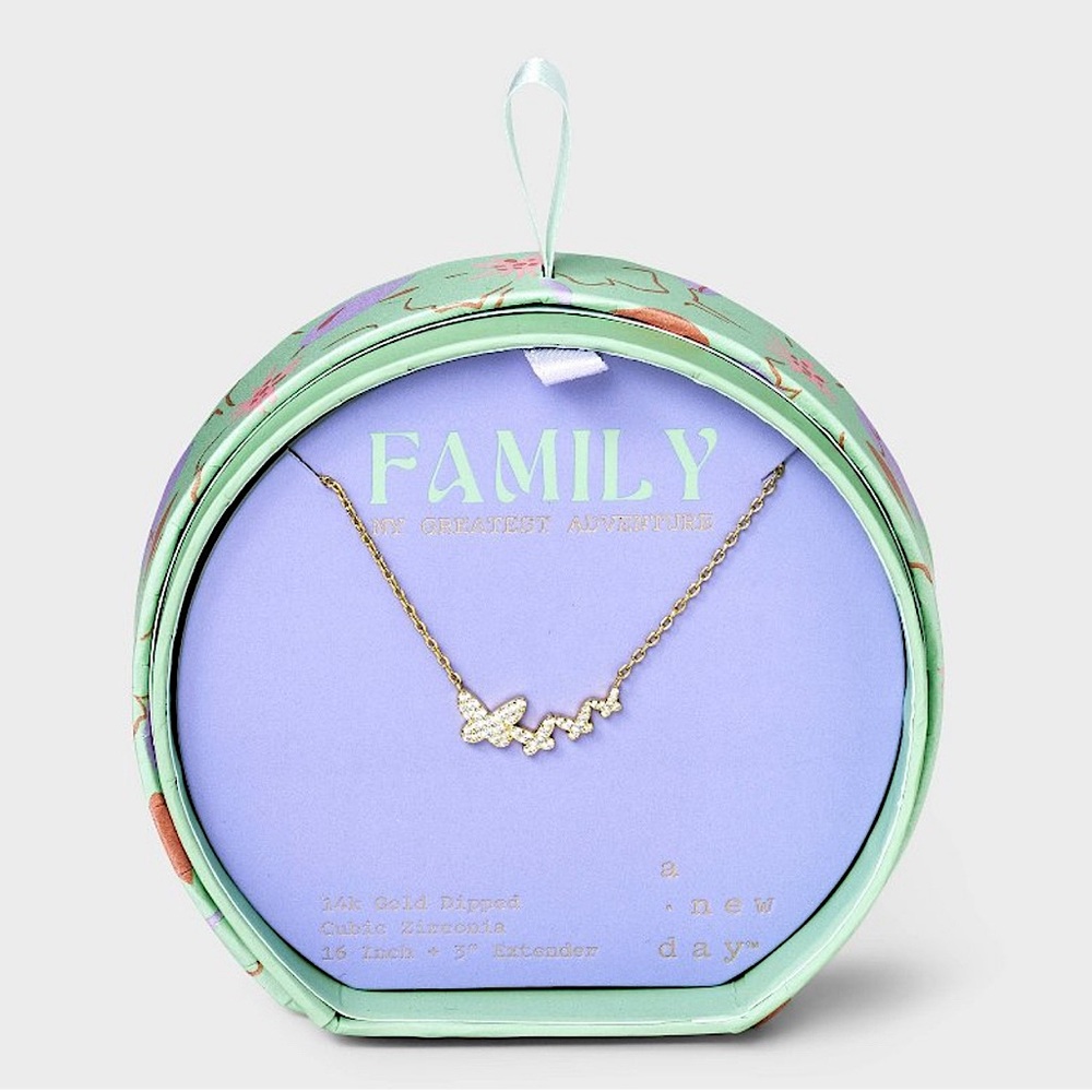14K Gold Dipped Quad Butterfly Pendant Necklace 🦋